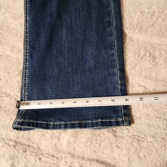 Cato Denim Womens Sz 14 Blue Jeans Boot Cut Mid Rise Embellished Medium Wash - Picture 8 of 12